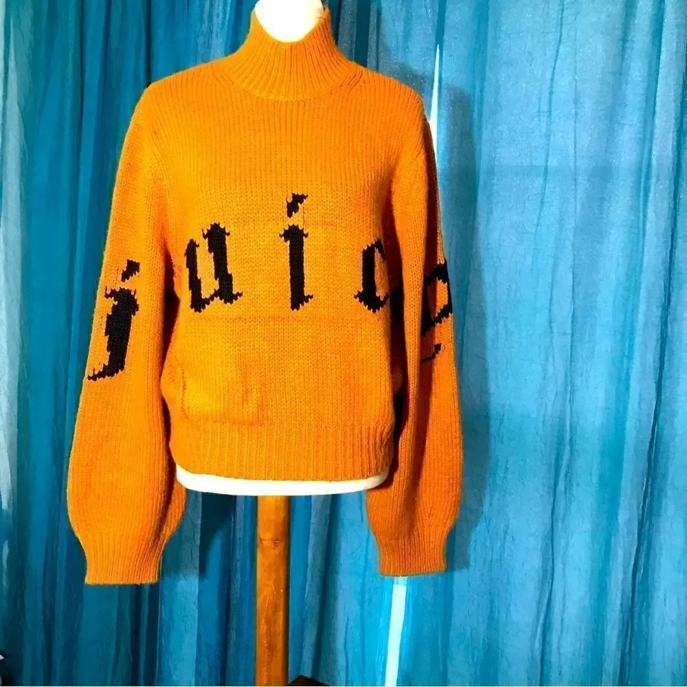 Juicy Couture California Sunrise High-Neck Knit Sweater Size XL